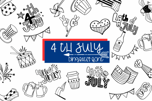 4th July Font: A Creative Sketch-Style Typeface for Designers