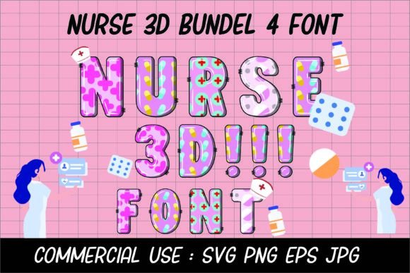 Nurse 3D Font: A Professional Choice for Healthcare Design
