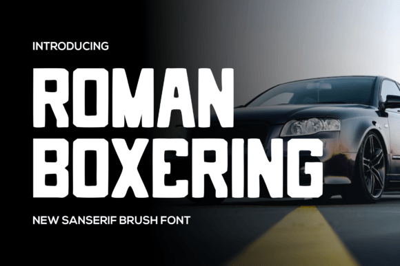 Roman Boxering Font: Bold Brushstroke Style for Impact
