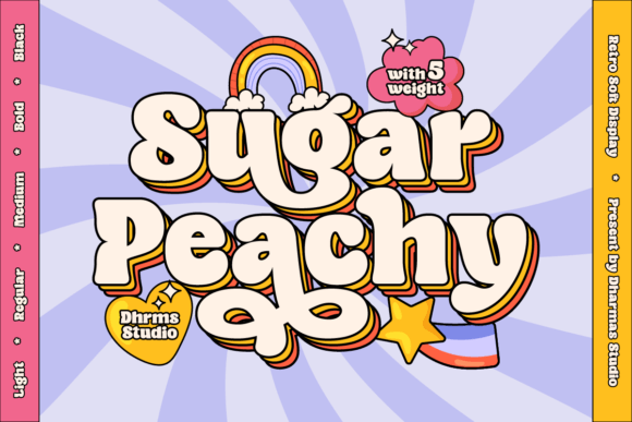 Sugar Peachy: A Groovy Retro Font for Happy Designs