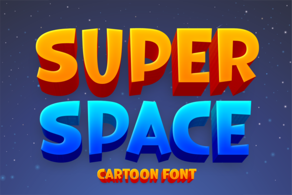 Super Space: A Fun and Thick Display Font
