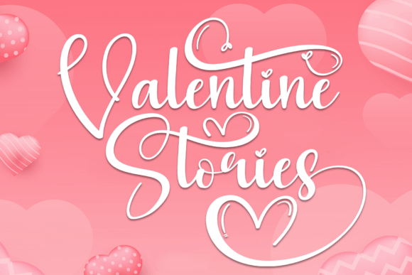 Valentine Stories Font: Elegant Handwritten Style